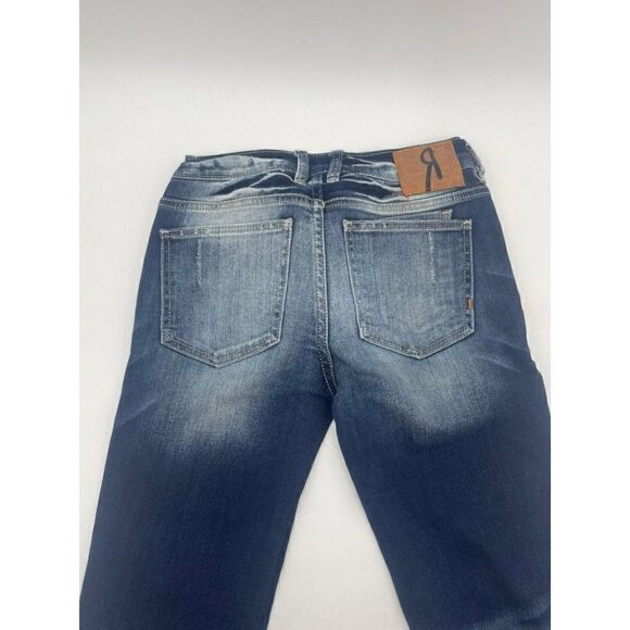 New Remix by Rock Revival Distressed Straight Leg Jeans Size 25 - Picture 4 of 6